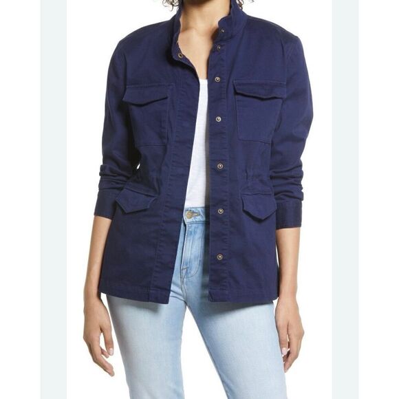 Caslon Twill Utility Jacket - Navy Peacoat XSmall - Picture 3 of 7